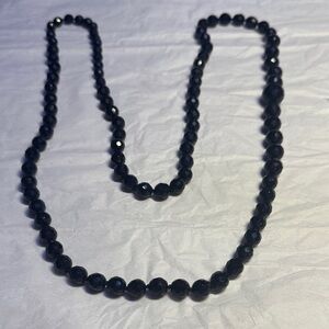 Elegant Black Beaded Necklace